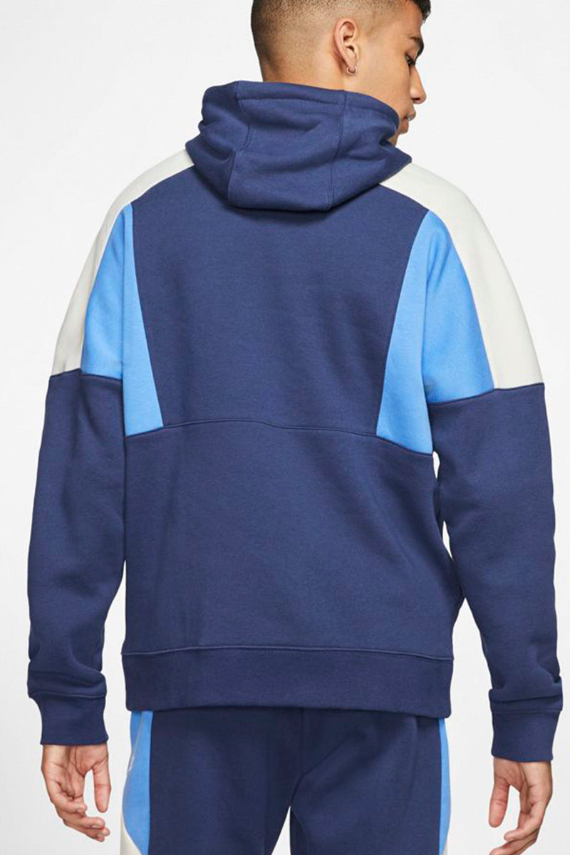 navy blue and white nike hoodie