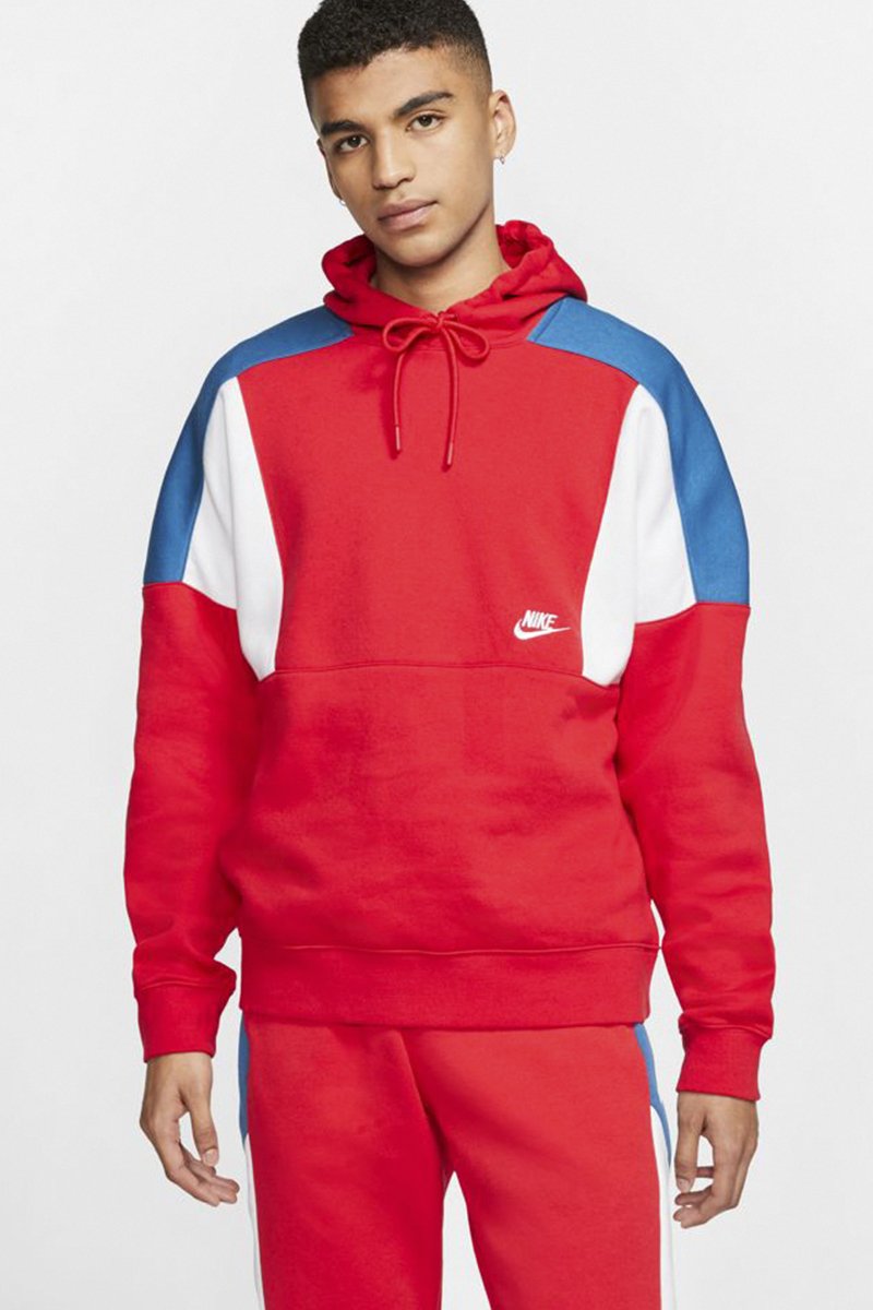 Dropped Shoulder Hoodie (University Red 