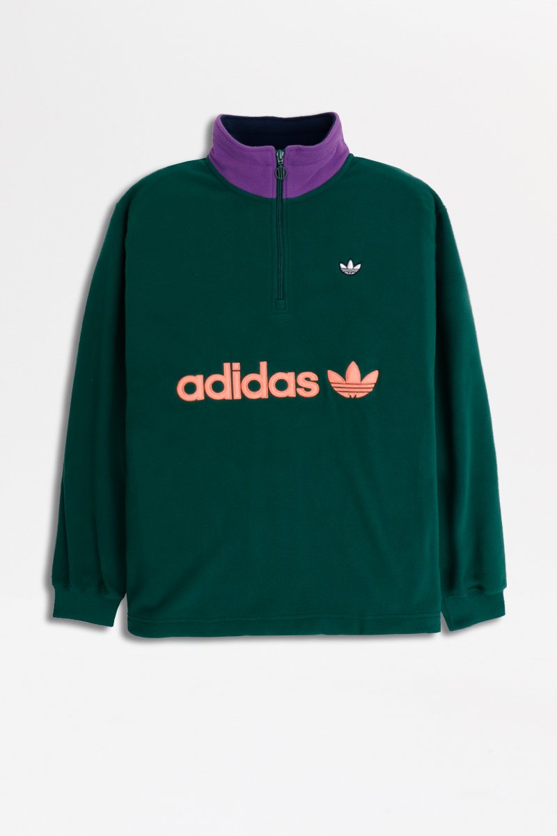 green adidas half zip