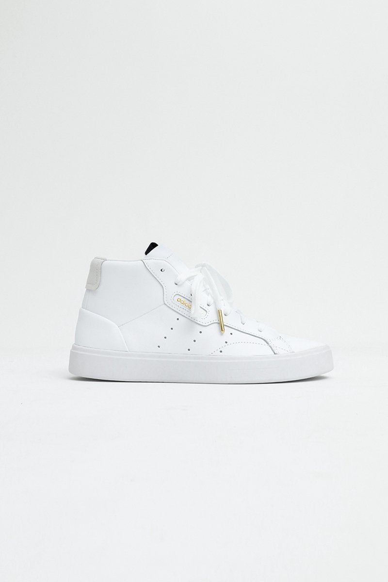 adidas sleek mid white