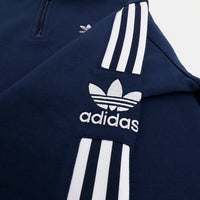 Adidas Damen Pullover In Marineblau Mit Halbem Reissverschluss Und 3 Sneakerworld