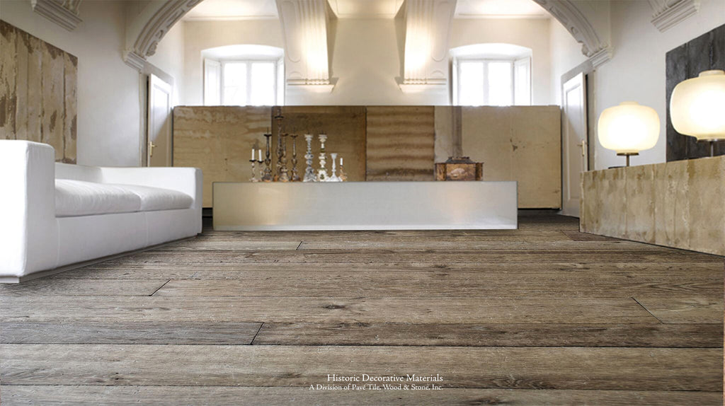 Antique French oak flooring resembles antiqued French oak flooring that is perfect for English country homes, French and Belgian farmhouse interiors, cottage style for kitchen floors, entry ways.