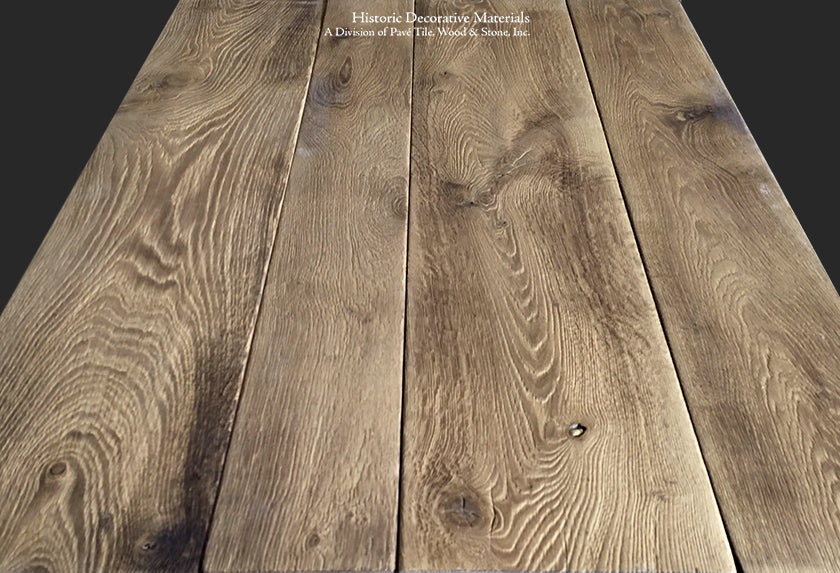 Kings of France 18th Century French Oak Flooring ressembles Reclaimed French Oak Flooring that marries with antique Belgian bluestone, French limestone floors, petite granite floors for classic English interiors, luxury, farmhouse and minimalist homes