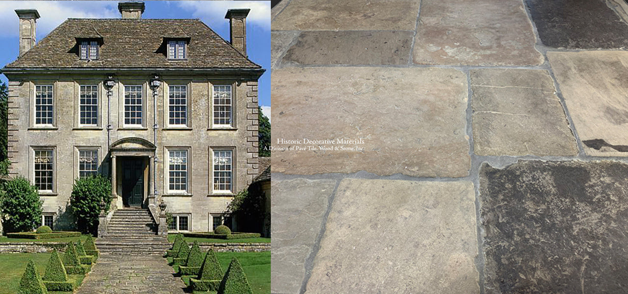 Reclaimed English York Limestone Stone Tiles
