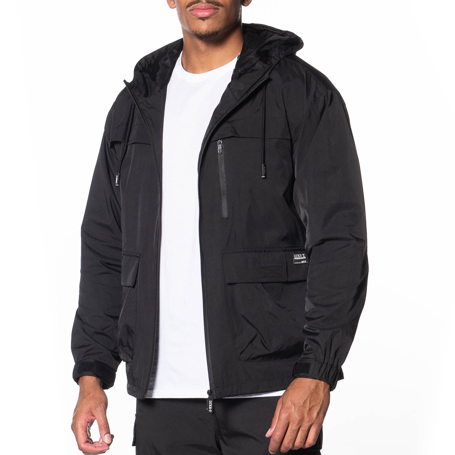 Lightweight Mock Neck Nylon Jacket