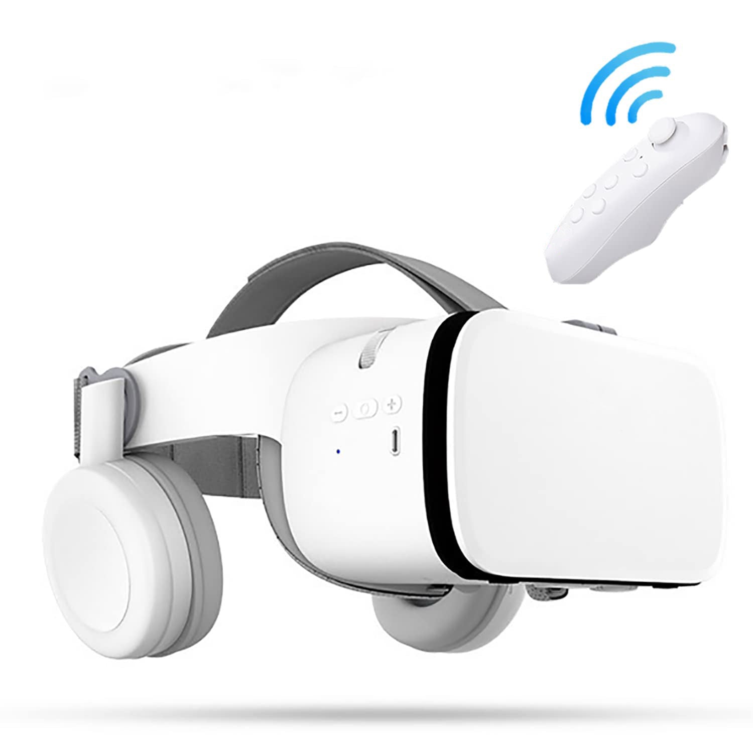 3D VR Bluetooth Wireless VR Headset Compatible with 4.7-6.3" iPhone iOS/Android