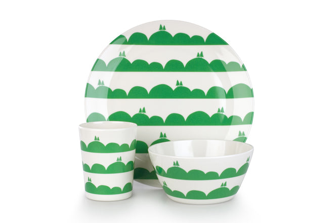 Anorak 'Rolling Hills' melamine tableware, published by Bobby Rabbit
