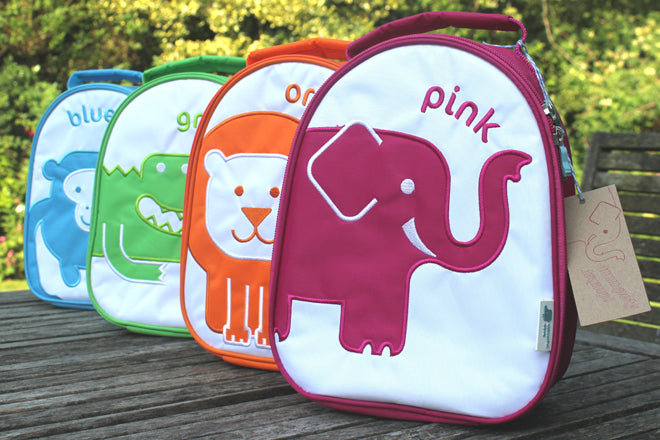 Children's animal lunch bags by Colourful Dove, published by Bobby Rabbit