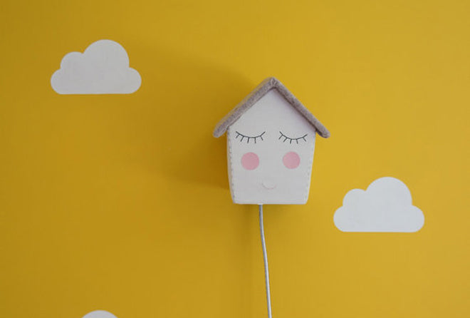House of Clouds 'Happy House' children's wall light, published by Bobby Rabbit