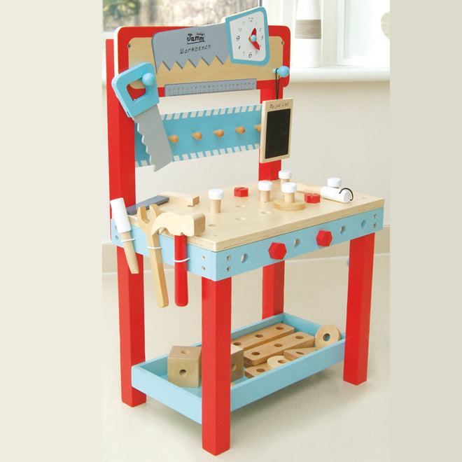 TONKA by Hasbro Toy Ellen Price Wood Workbench with Vise &amp; Drawer Ages 