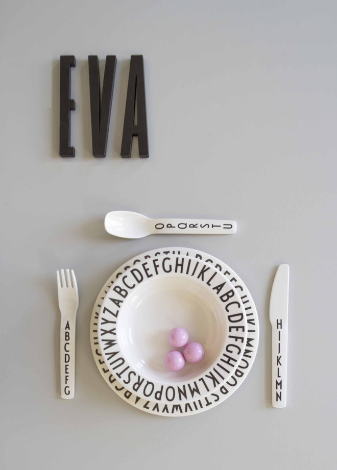 Design Letters Alphabet tableware for children, published by Bobby Rabbit