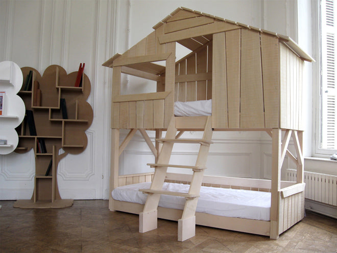 Children's treehouse bed, designed in France by Mathy by Bols and available at Nubie, published by Bobby Rabbit