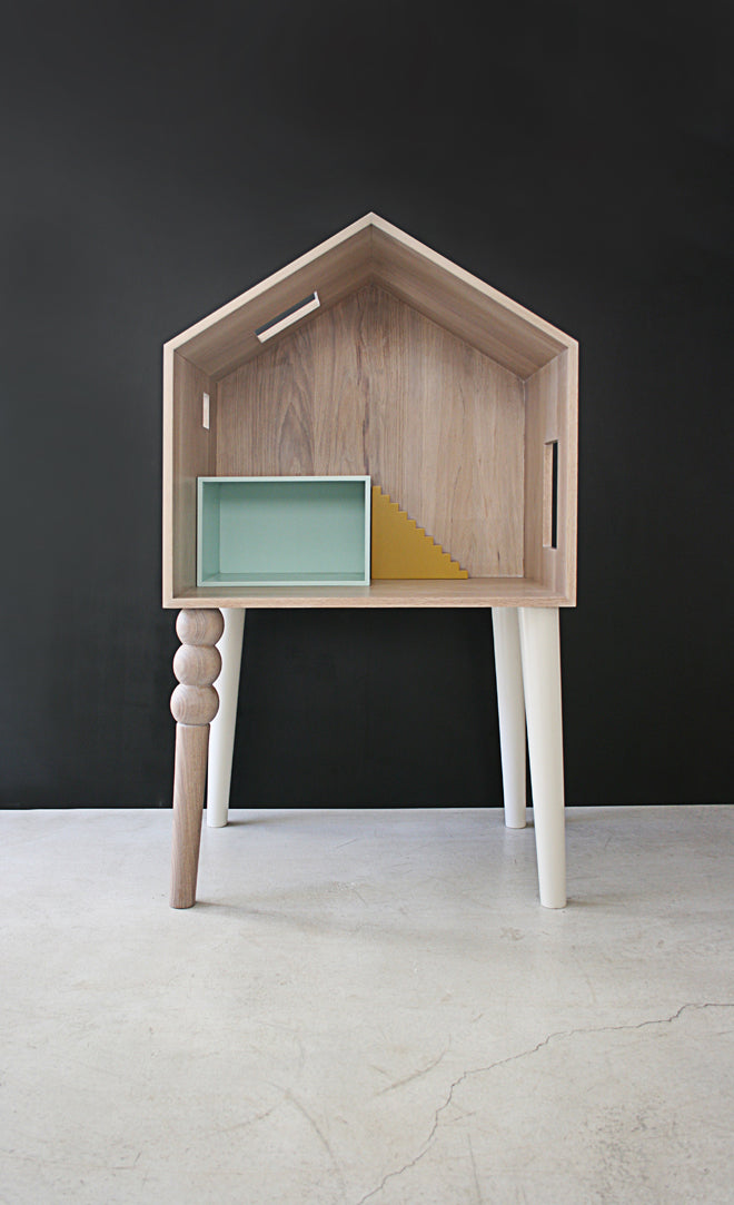 'Lola' dolls house desk, designed in France by Atelier Sans Souci and available from Sisters Guild, published by Bobby Rabbit