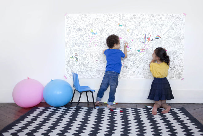 toys, activity toys, colouring-in wall poster, OMY, The Kid Who, published by Bobby Rabbit