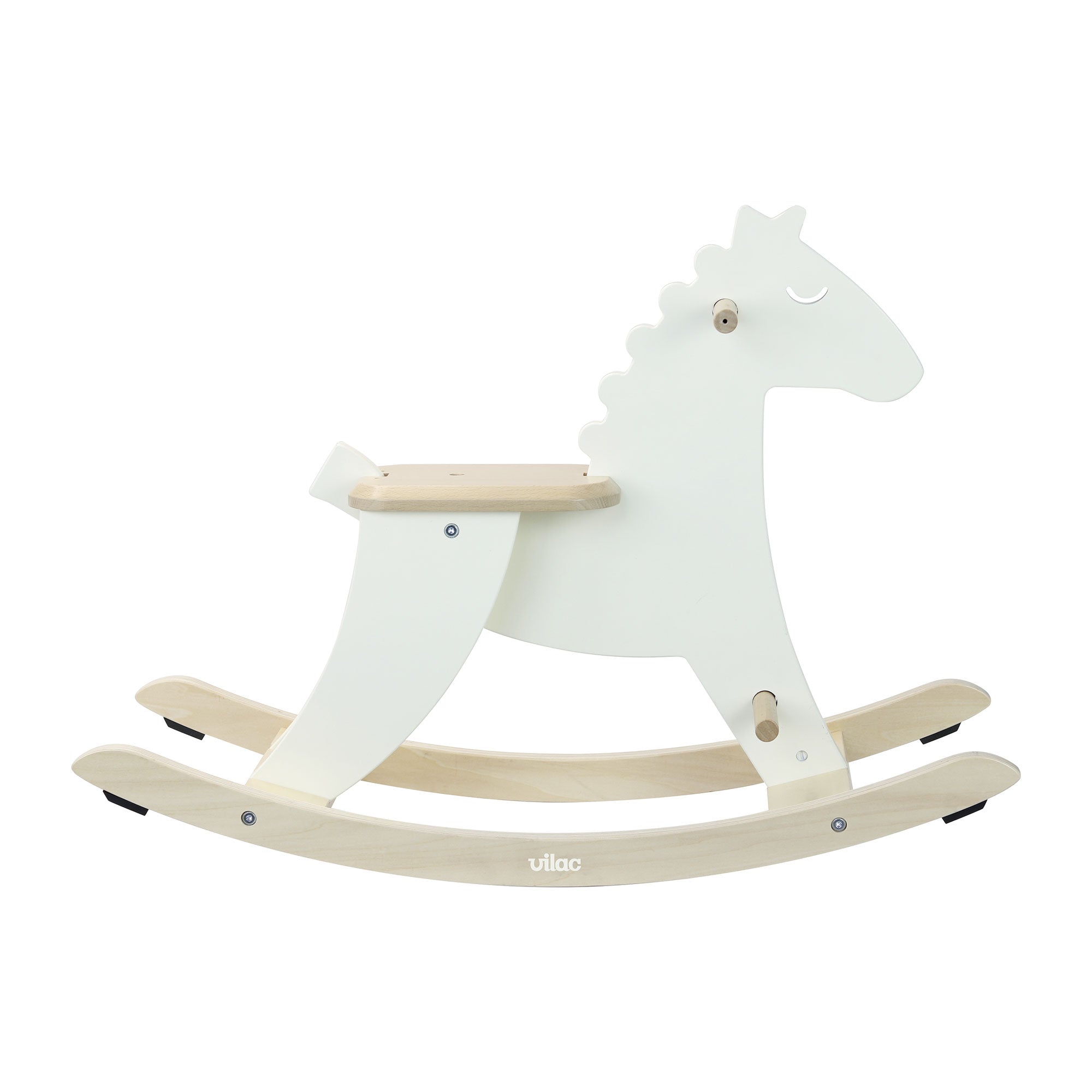 white rocking horse