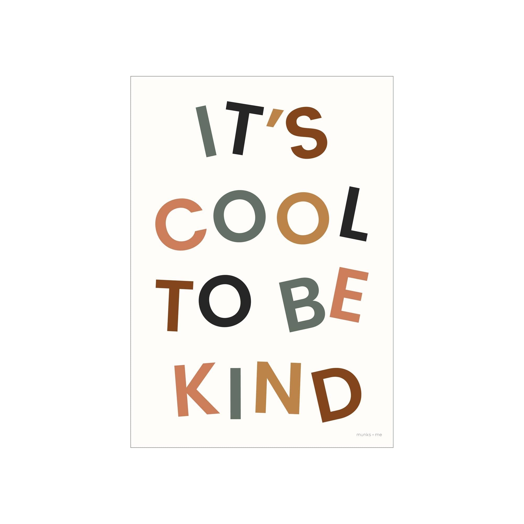 Cool To Be Kind A3 Print | A3 Print | Munks and Me | Bobby Rabbit