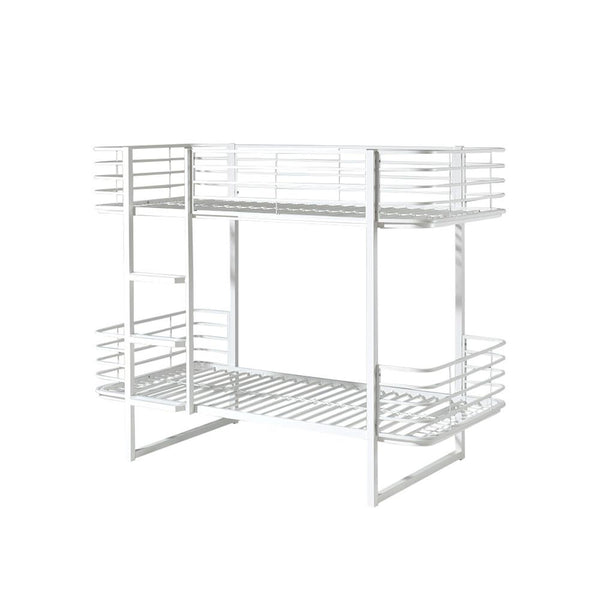 bunk bed white metal