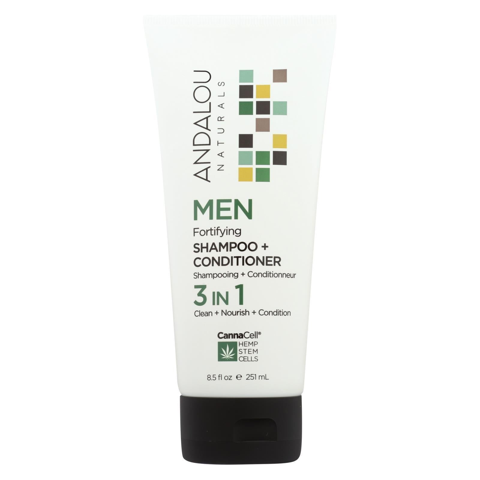 Andalou Naturals Shampoo, Conditioner, Men, Fortifying - 8.5 Fz