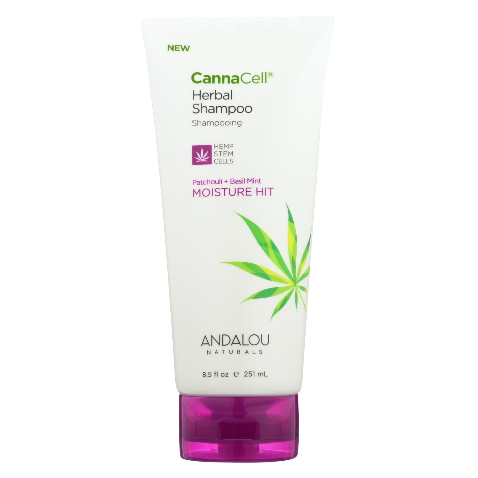 Andalou Naturals Shampoo, Moisture Hit, Cannacell - 8.5 Fz