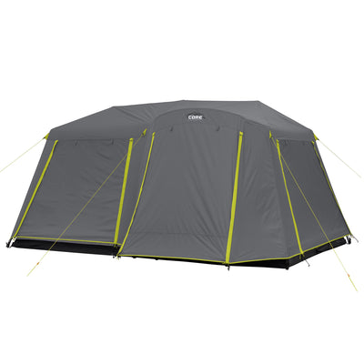 CORE 10 Person Instant Cabin Tent | 2 Room Huge Tent with Screen Room for  Family with Storage Pockets for Camping Accessories | Portable Large Pop Up