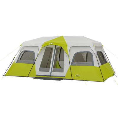 CORE Straight Wall 14 x 10 Foot 10 Person Cabin Tent with 2 Rooms &  Rainfly, Red, 1 Piece - Ralphs