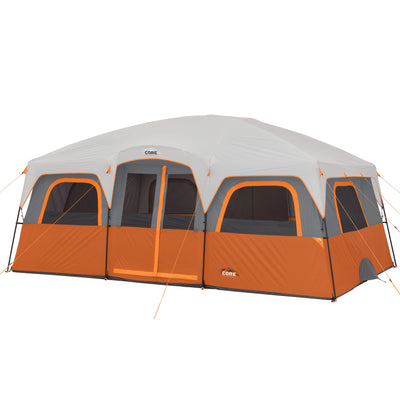 6 Person Straight Wall Cabin Tent with Screen Room 10' x 9