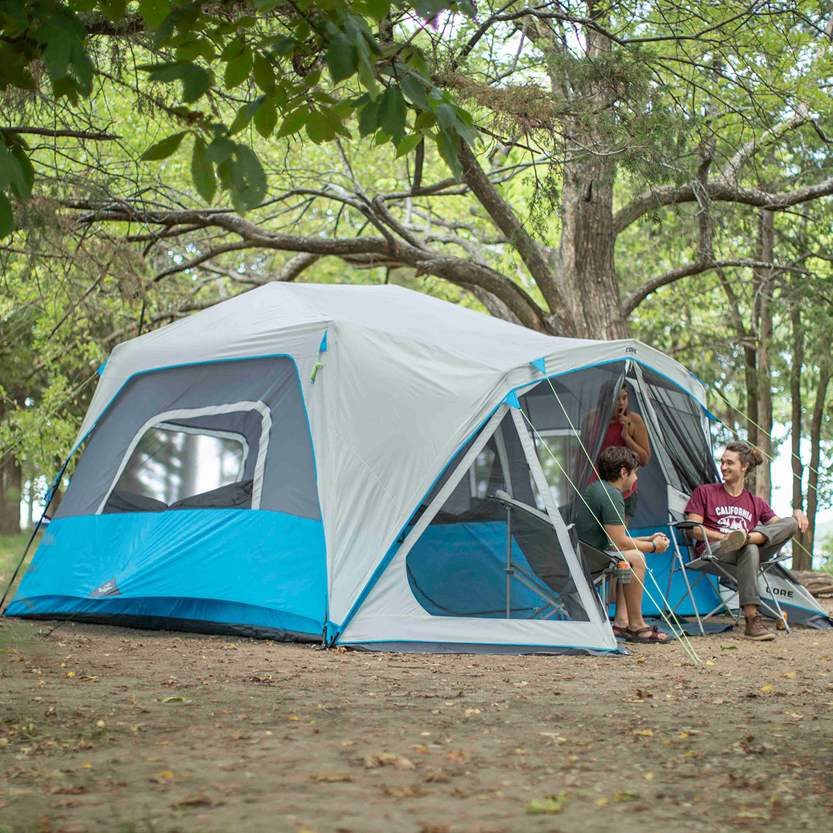 当店限定販売 うきうき輸入市場CORE Lighted 10 Person Instant Cabin Tent with Screen Room  141 並行輸入