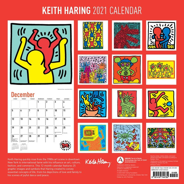 Keith Haring 2021 Wall Calendar Keith Haring Pop Shop