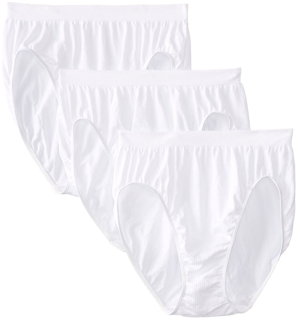 Bali Women's Comfort Revolution Seamless High-Cut Brief Panty (3 Pack ...