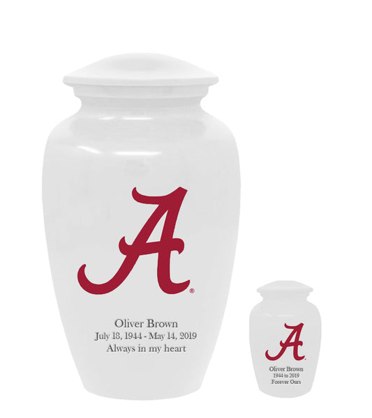 Football Cremation Urn & University of Georgia Hover Helmet Décor