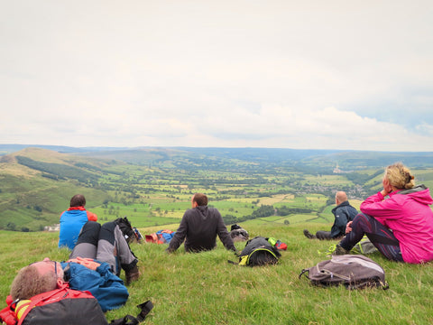 mindful moments looking at Peak District view