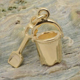 Gold Bucket and Spade Charm