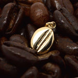 Gold coffee bean charm