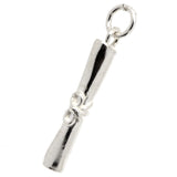 Graduation Scroll Charm Silver