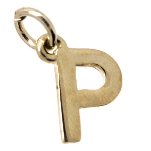 Gold Initial letter P Charm 9ct Yellow, Rose and White Gold 18ct Gold