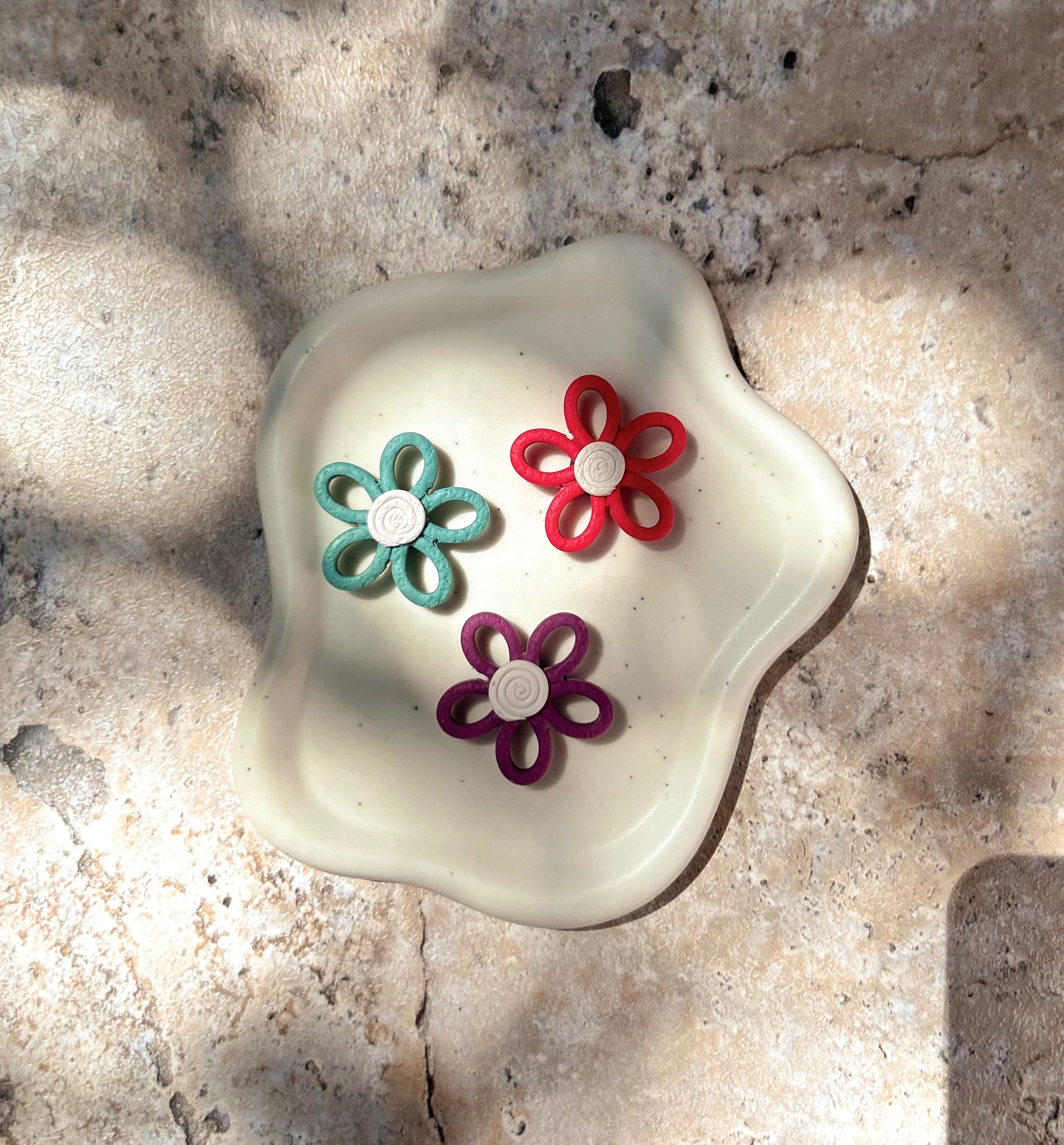 Three Flower Magnets Set