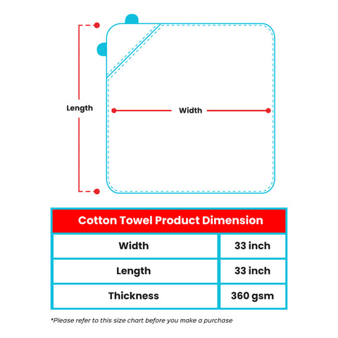 Premium 3D Animal Hooded Cotton Bath Towel (360GSM)