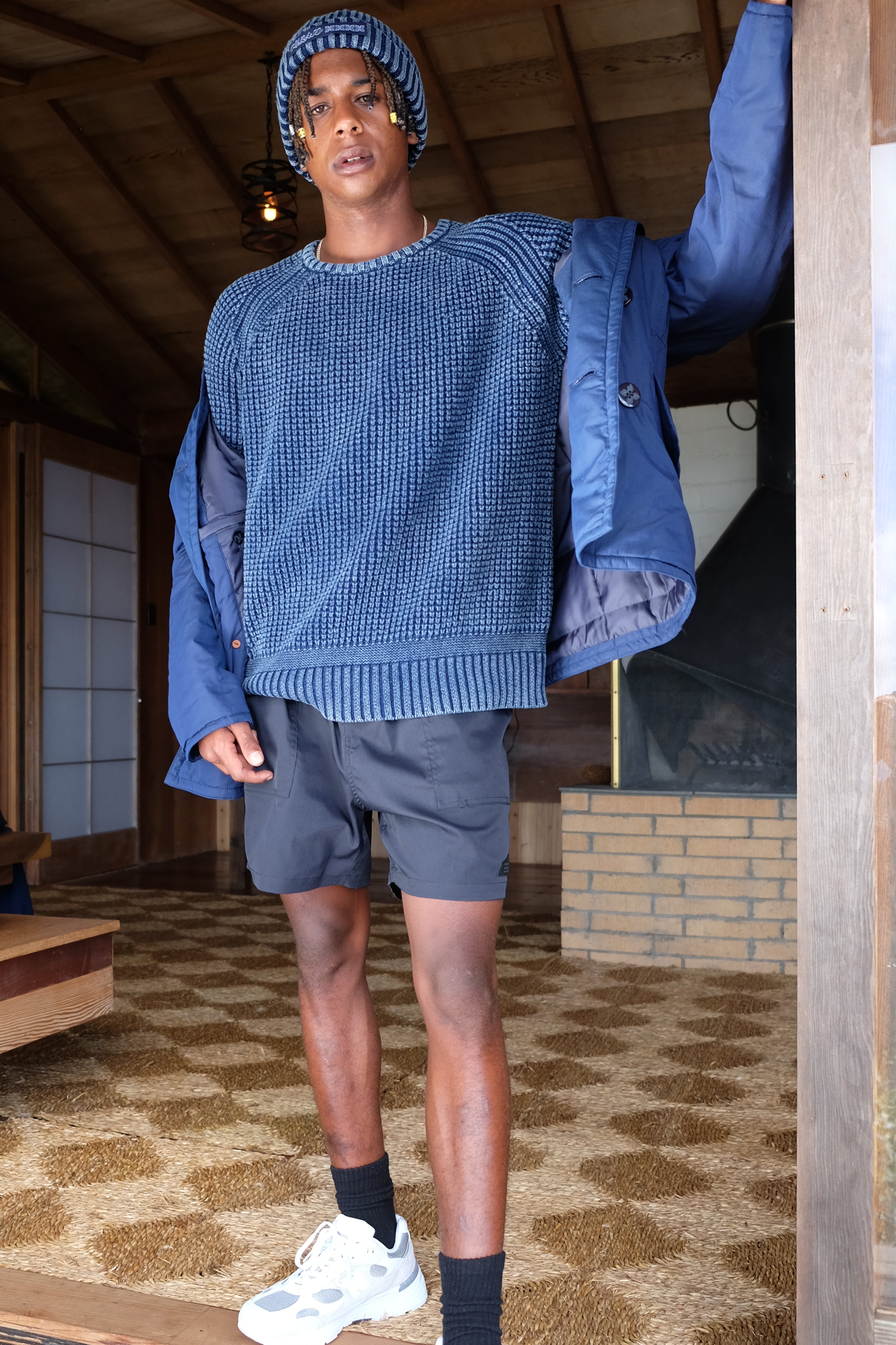 Beach Knit Sweater - Indigo Dyed