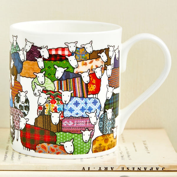 Colourful Sheep Mug by Mary Kilvert