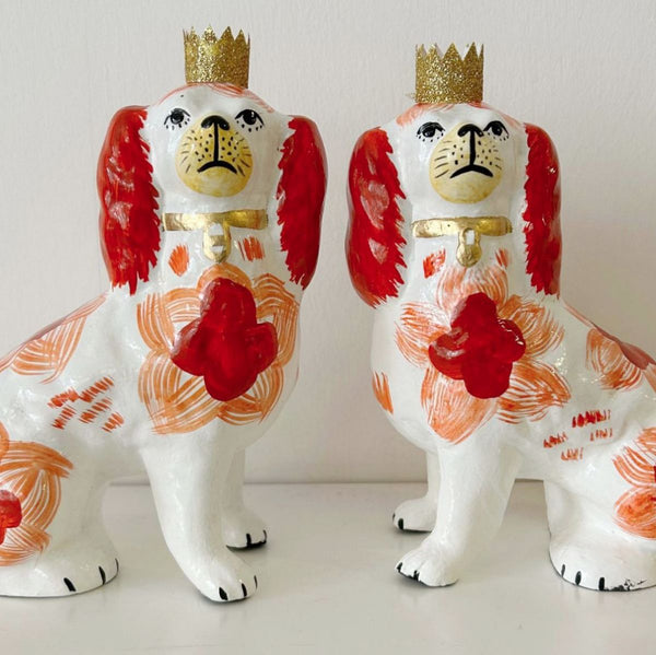 King Charles Spaniel Paper Mache Decorations