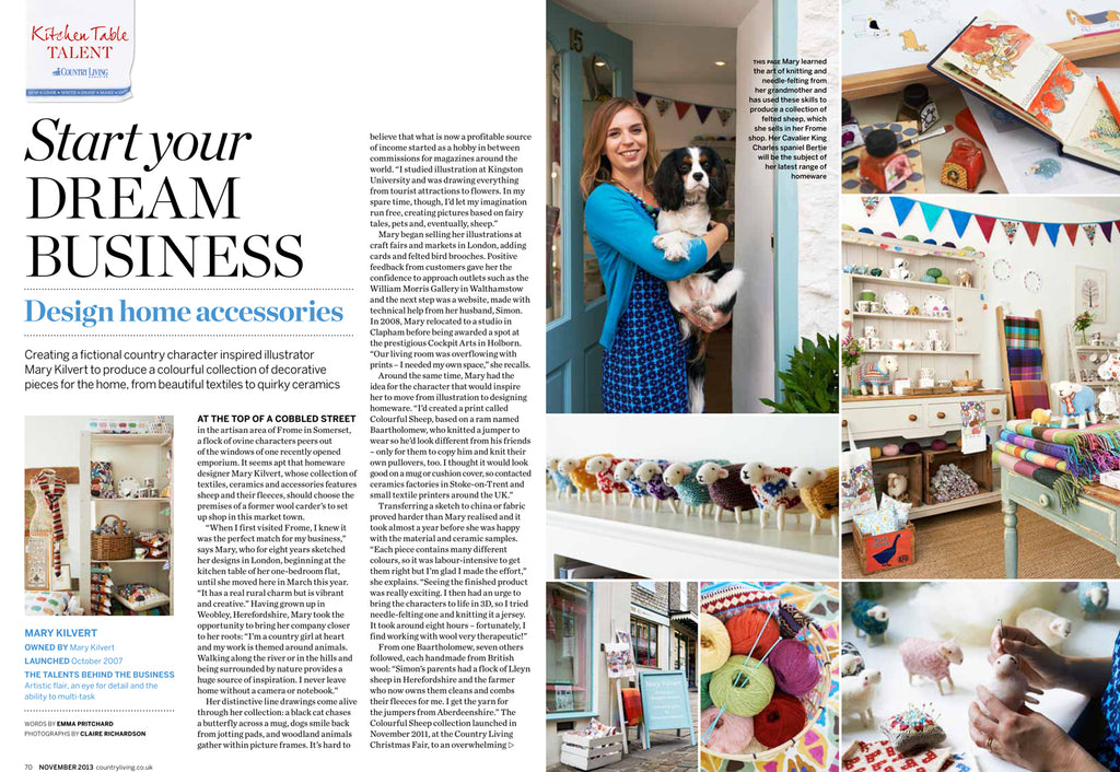 Mary Kilvert feature in Country Living Magazine