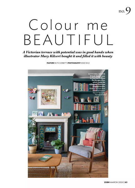 25 Beautiful Homes article page featuring Mary Kilvert's Victorian Terrace