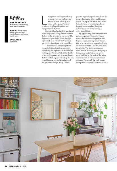 25 Beautiful Homes article page featuring Mary Kilvert's Victorian Terrace