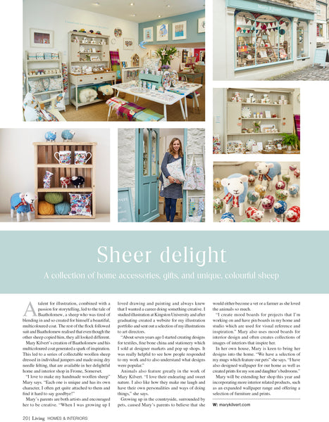 Mary Kilvert Shop & Studio feature in Somerset Living magazine