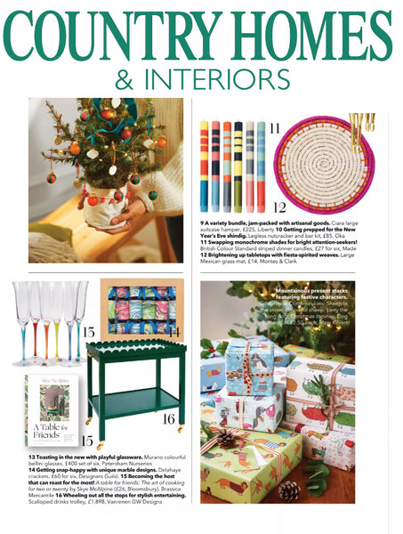 Mary Kivert Gift Wrap featured in Country Homes & Interiors magazine