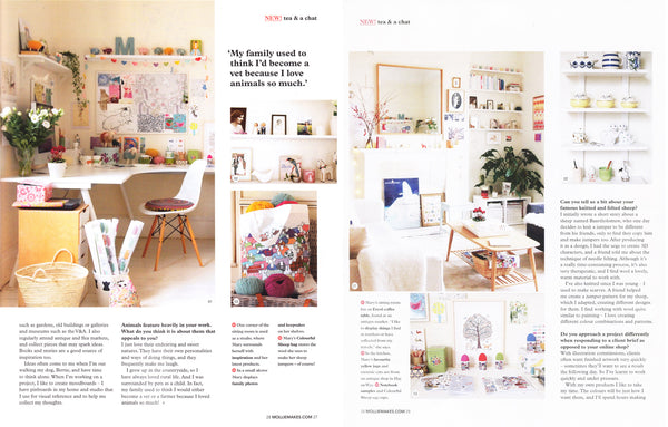 Mary Kilvert article in Mollie Makes magazine