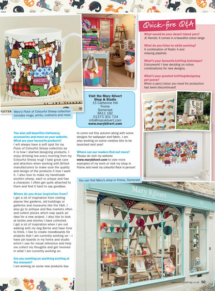 Mary Kilvert article in Knit Now magazine