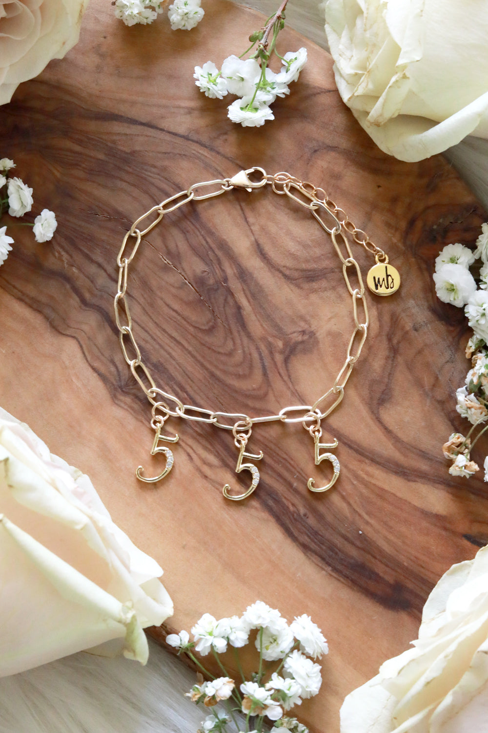 Gold Dainty Triple Flowers Bracelet - Hello My Love