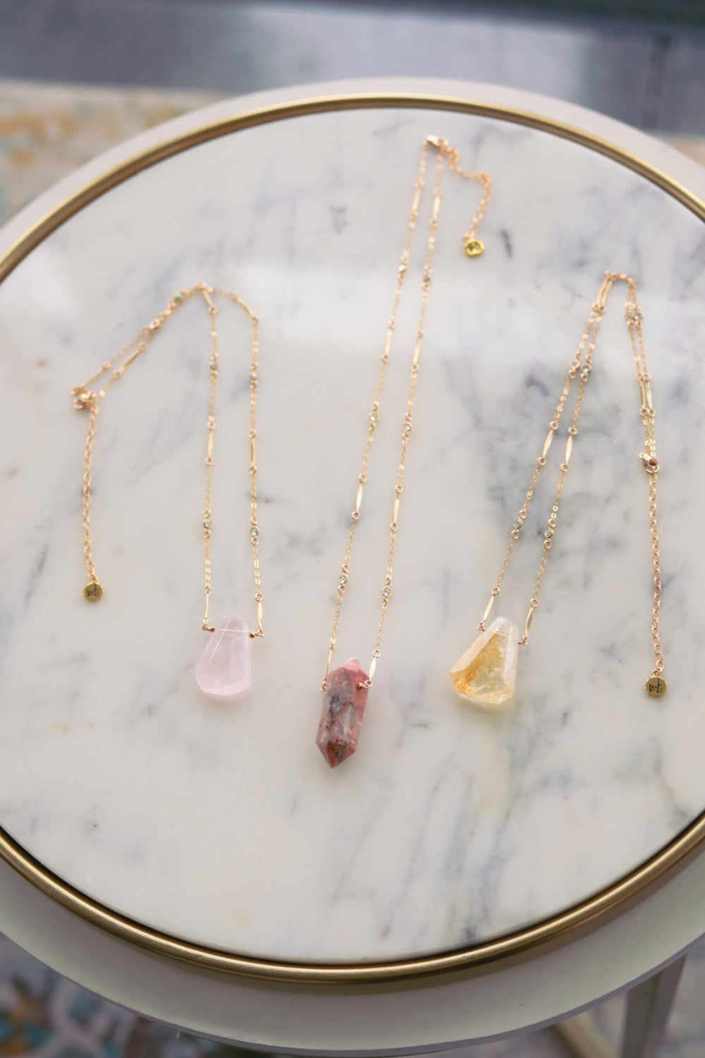 Rhodonite Radiance Gold Necklace
