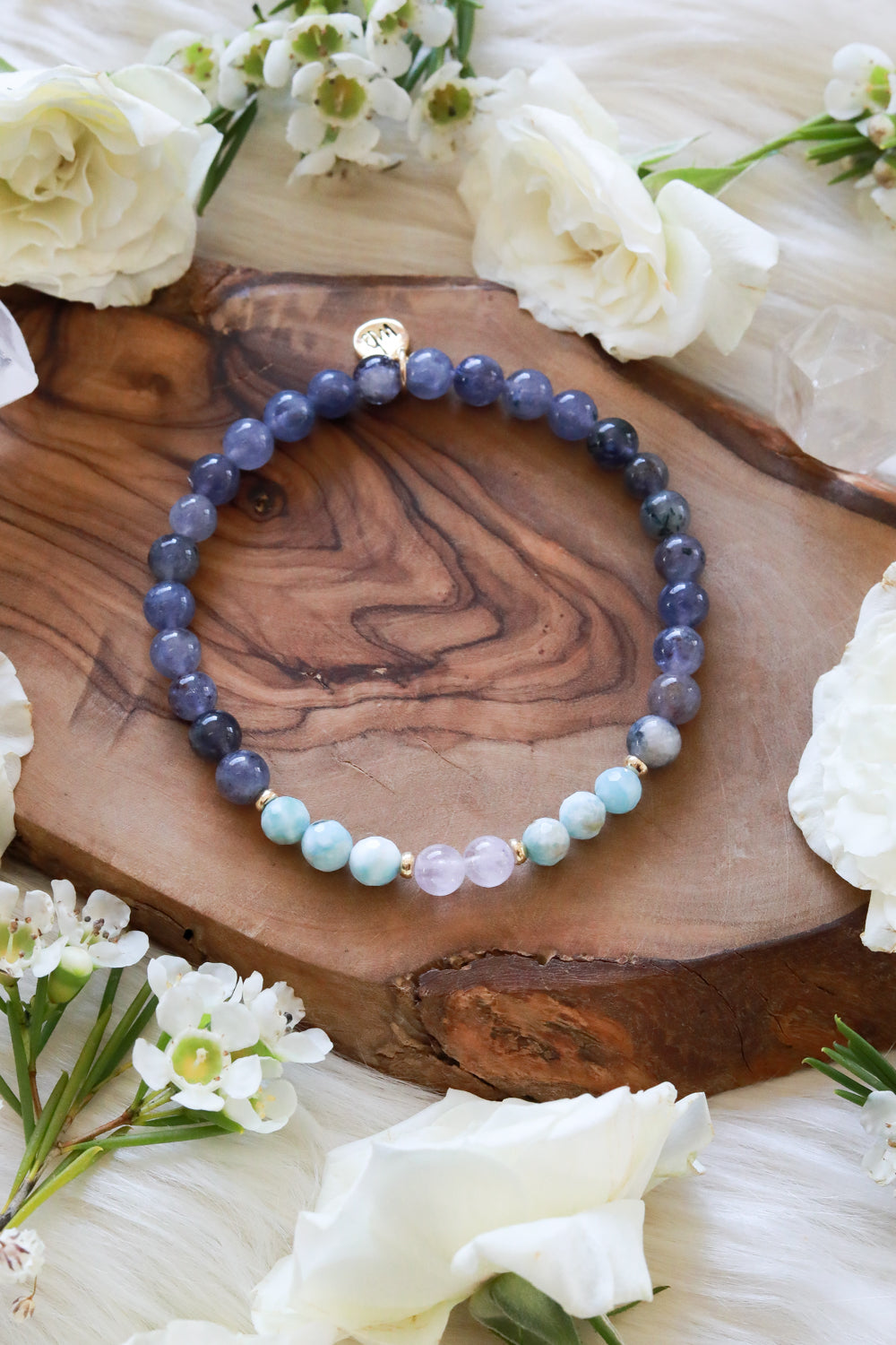 Three Wishes Beaded Bracelet Mystic Iolite